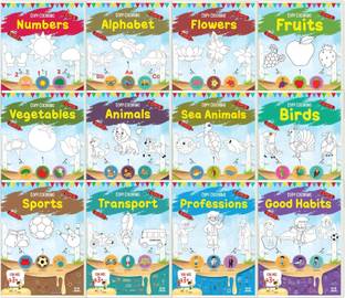 Colouring Book for Kids  - Coloring Book for Kids - Copy Colouring & Drawing Kit - [Set of 12 Books] | Best Selling Colour Painting Book for Children in India | Premium Quality Color Book Return Gift | Ages: 2 - 6 Years | Two Brothers Publications