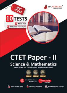 CTET Paper-II Exam : Science & Mathematics  - 2024 (English Edition) - 7 Mock Tests and 3 Previous Year Papers (1500 Solved Questions) with Free Access to Online Tests