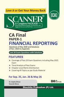 Scanner CA Final | Paper-1: Financial Reporting |For Sep 25, Jan 26 & May 26 Exams | Solved Papers with PYQ | Shuchita Prakashan