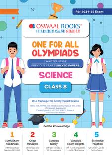 Oswaal One For All Olympiad Class 8 Science | Previous Years Solved Papers | For 2024-25 Exam