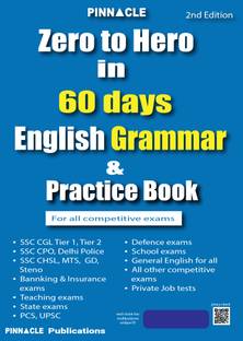 Zero to hero in 60 Days I English Grammar & Practice book for all competitive exams | 2nd edition