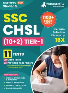 SSC CHSL Tier 1 Book  - 2024 (English Edition) - 8 Full Length Mock Tests and 3 Previous Year Papers (1100 Solved Questions) with Free Access to Online Tests