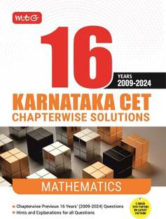 MTG 16 Years Karnataka CET Chapterwise Solutions Mathematics PYQ Book For 2025 Exam - KCET Previous Year Solved Question Papers | KCET Engineering Entrance Exam Books