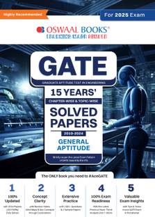 Oswaal GATE Chapter-wise Topic-wise 15 Years' Solved Papers 2010 to 2024 | General Aptitude For 2025 Exam