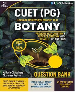 CUET PG Botany Book Previous Year and Practice Question with detailed solution (PYQ)  - 2026 | Topic Wise Sorted with Detailed Solutions | Also Includes 3000+ Practice Questions with Solutions| Best Seller Previous Year Question Paper Book for NTA CUET PG & MSc Botany Entrance Exam