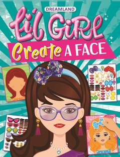 Lil Girl- Create a Face  - Sticker Activity Book for Kids – Fun Blank Faces to Design with Tiaras, Bows, Stars & More | Creative Imagination, Arts & Craft Play for Girls