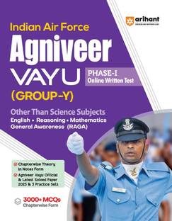 Arihant Indian Airforce Agniveer Vayu Phase 1 Guide for Group Y Other Then Science Subjects
