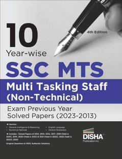 9 Year-Wise Ssc Mts Multi-Tasking Staff (Non-Technical) Exam Previous Year Solved Papers (2013 - 23)| Staff Selection Commission