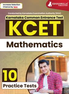 KCET Mathematics Book 2023 (Karnataka Common Entrance Test)  - 2024 (Karnataka Common Entrance Test) - 10 Practice Tests (Solved Objective Questions with detail solution) with Free Access To Online Tests