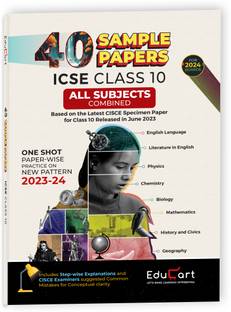 Educart 40 ICSE Sample Papers Class 10 - All Subjects Combined for 2023-24 (Strictly on March 2024 Board Exam Pattern)  - icse 10 years 2024