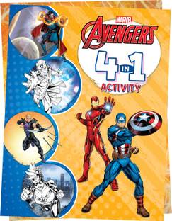 Marvel Avengers: 4-in-1 Activity Book Puzzles, Coloring, Games, and More for Kids Ages 4 to 6