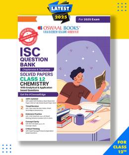 Oswaal ISC Question Bank Chapter-wise Topic-wise Class 12 Chemistry| For 2025 Board Exams Paperback, Oswaal Editorial Board|New Latest Edition For 2025-2026