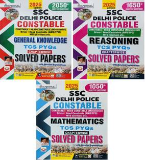 SSC Delhi Police Constable General Knowledge , Reasoning , Maths (3 books) in English also useful for Head Constable (Ministerial) , Driver , AWO/TPO , MTS etc