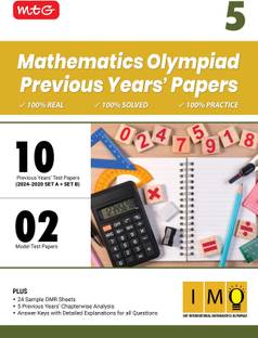 MTG Class-5 IMO Olympiad 10 Previous Years Papers Mathematics (2024-2020 Set A & B) - Model Test Papers with 24 Sample OMR Sheets & Chapterwise Analysis | PYQs For SOF Olympiad 2025-26 Exam