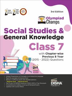 Olympiad Champs Social Studies & General Knowledge Class 7 with Chapter-wise Previous 8 Year (2015 - 2022) Questions 3rd Edition | Complete Prep Guide with Theory, PYQs, Past & Practice Exercise |