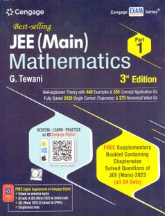 Cengage JEE Main Mathematics: Vol. 1 (Book + Booklet) With Free Supplementary Booklet Containing Chapterwise Solved Questions Of JEE (Main-2023)(All 24 Sets)