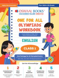 Oswaal One For All Olympiad Workbook Class 1 English For 2024-25 Exam