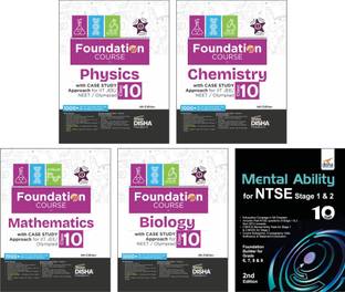 Foundation Course in Physics, Chemistry, Mathematics & Biology Class 10 with Case Study Approach & Mental Ability Book for Iit Jee/ Neet/ Olympiad