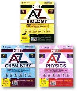 Cengage - NEET A to Z - Physics, Chemistry & Biology Part-2's PCB Combo (Set of 3 Books ) With FREE MCQs for 2025 Exams New Edition 2025