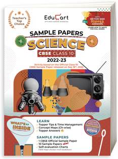 Educart CBSE Class 10 SCIENCE Sample Papers 2022 (With Exclusive Topper Answers and Marks breakdown for 2022-23) Edubook