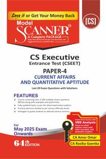 Current Affairs and Quantitative Aptitude (Paper 4 | CSEET) Scanner - Containing Questions of Last 20 Exams | 2022 Syllabus | For July 2024 Exam | Green Edition