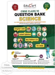 Educart Science Class 10 Cbse Question Bank for 2022 Exam (Includes Term 1 & 2 New Pattern MCQ's)