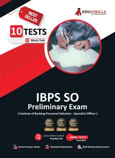 IBPS SO (Specialist Officers) Prelims Exam  - 2024 (English Edition) - 10 Full Length Mock Tests (1500 Solved Questions) with Free Access to Online Tests