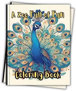 A Zoo Full of Fun Coloring Book Best For Gifting Purpose Age 3,4,5,6,7,8,9
