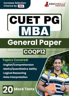 CUET PG MBA : General Paper (COQP12) Preparation Book  - 2024 | 20 Practice Mock Tests (1500+ Solved MCQs of Quant, LIDR, English Preparation)