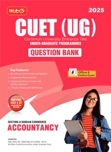 MTG NTA CUET (UG) Chapterwise Question Bank Accountancy With Practice Papers & OMR Sheet | Entrance Exam Preparation Book 2025