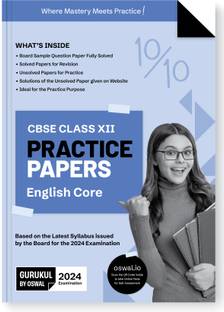 Gurukul English Core Practice Papers for CBSE Class 12 Board Exam 2024 : Fully Solved New SQP Pattern March 2023, Sample Papers, Unsolved Papers, Latest Board Syllabus
