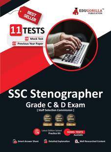 SSC Stenographer Grade C and D Exam  - Grade C and D Exam (English Edition) - 8 Full Length Mock Tests and 3 Previous Year Papers (2200 Solved Questions) with Free Access to Online Tests