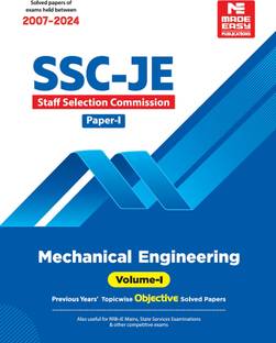 SSC-JE: Mechanical Engineering 2025- Previous Year Objective Solved Paper-1 Volume-1