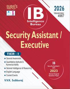 SURA`S IB Intelligence Bureau Security Assistant / Executive Tier-I Exam Book Guide in English Medium - 2026