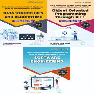 University of Rajasthan BCA Third Sem ( 3 in 1 ) Combo Pack As Per Nep2020 Based Syllabus book ,,SOFTWARE ENGINEERING ,, Object Oriented Programming Through C++ ,, DATA STRUCTURES AND ALGORITHMS