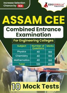 Assam CEE  - 2024 : Combined Entrance Examination for Engineering Colleges | 10 Full Length Mock Tests (1200 Solved MCQs) with Free Access to Online Tests