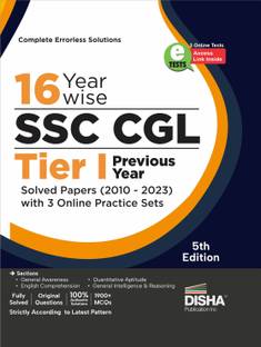 16 ईयर-वाइज़ SSC CGL टियर प्रीवियस ईयर सॅाल्व्ड पेपर 2010-2023 3 ऑनलाइन प्रैक्टिस