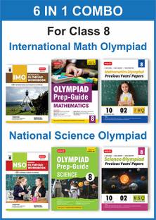 MTG Class-8 (Mathematics & Science) IMO-NSO Olympiad Workbook, Prep-Guide & Previous Years Papers (PYQs) with Mock Test Paper - SOF Olympiad Books For 2024-25 Exam (Set of 6 Books)