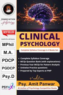 PWP MPhil / MA Clinical Psychology (4 Books Set) - Professional Diploma in Clinical Psychology (PDCP / PGDCP) & PsyD Entrance Exam Preparation Book - New & Updated Edition 4, 2025 - Power Within Psychology & PSYNXT