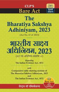 CLP’s The Bharatiya Sakshya Adhiniyam,2023 ( diglot edition) Bare act 2024