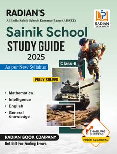 Sainik School Guide Book Class 6 for Entrance Exam 2025 English Medium (Latest Edition)