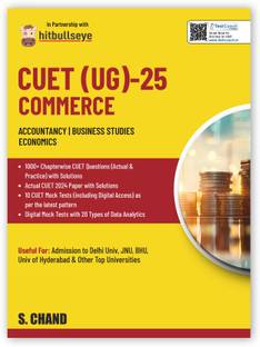 CUET (UG) Commerce Book 2025 | Accountancy | Business Studies | Economics | 1000+ Chapterwise Questions | CUET Exam 2024 Papers with Solutions | 10 Mock Tests | Digital Access on TestCoach | Hitbullseye | For CUET Entrance Exams | In English