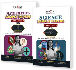 Educart CBSE Class 9 Sample Papers Bundle - Science & Maths 2023-24 (Introducing Revision Maps and Past Year Papers) 2024
