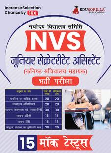 NVS Junior Secretariat Assistant Exam  - 2024 | HQRS, RO Cadre, JNV Cadre Recruitment | 15 Solved Practice Mock Test with Free Access to Online Test Series