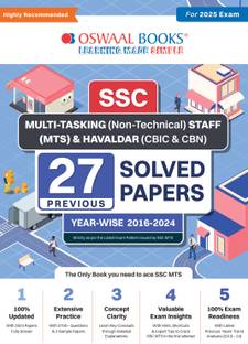 SSC Multi-Tasking Staff & Havaldar | 27 Previous Solved Papers For 2025 Exam