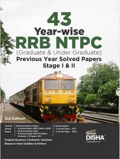 43 Year-wise RRB NTPC Previous Year Solved Papers Stage I & II Original Papers and Authentic Solutions
