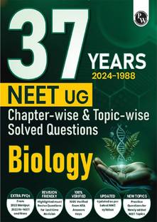 (Old Edition) PW 37 Years NEET Previous Year Solved Question Papers Biology PYQs Chapterwise Topicwise Sol For NEET Exam 2025 with Newly Added Topics