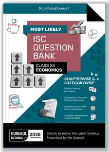 Gurukul By Oswal Economics Most Likely Question Bank for ISC Class 12 Exam 2026  - - Categorywise & Chapterwise, Competency Focused Practice Qs, New Pattern Qs, Word of Advice, Answering Tips & Mind Maps