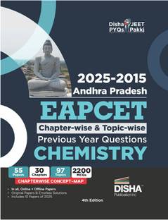 Disha 2025 - 2015 Andhra Pradesh EAPCET Chapter-wise & Topic-wise Previous Year Solved Papers Chemistry with Concept Maps 4th Edition| PYQs Question Bank for 2026 Engineering Exams | 1700+ MCQs
