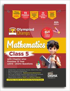 Olympiad Champs Mathematics Class 5 with Chapter-wise Previous 12 Year (2013 - 2024) Questions 6th Edition | Complete Prep Guide with Theory, PYQs, Past & Practice Exercise